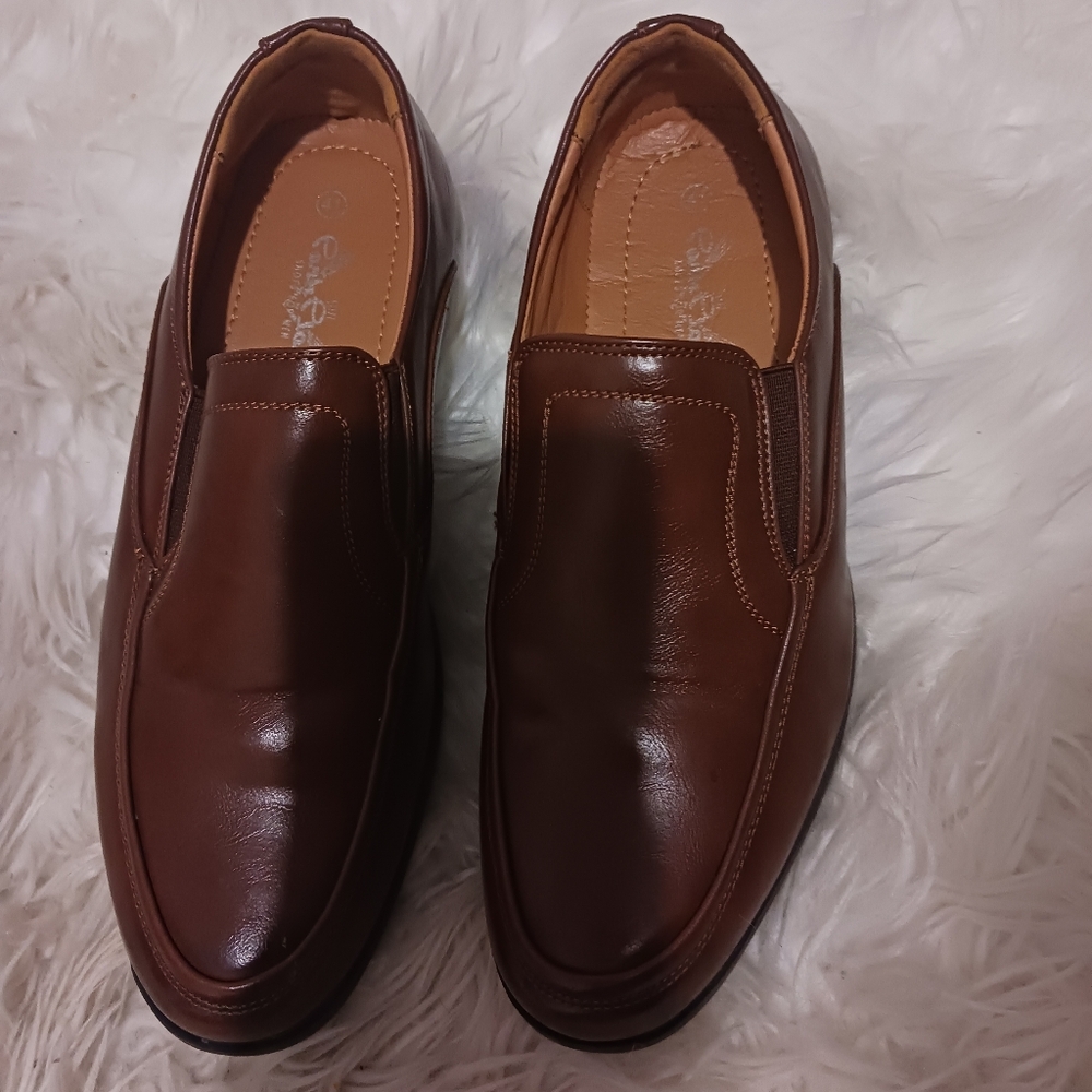 Men brown elegant casual pointed toe shoes - Picture 2 of 14